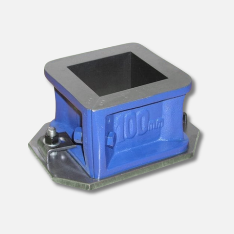 100mm two-part steel cube mould for casting concrete test samples